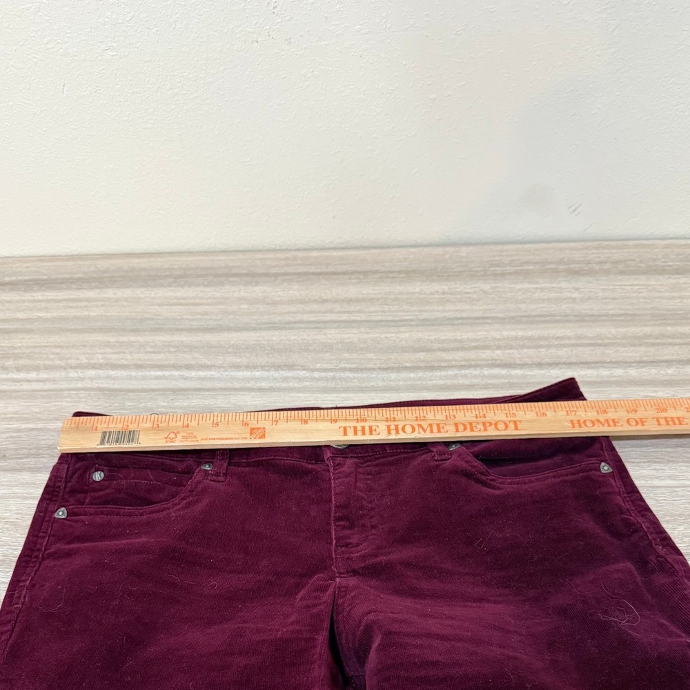 Kut from the Kloth Women Corduroy Pants 12 Petite Burgundy Diana Skinny Classic - Picture 8 of 10